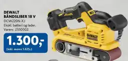 Davidsen DeWalt båndsliber 18 v tilbud