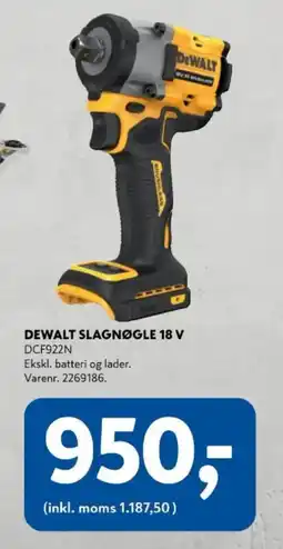 Davidsen DeWalt slagnøgle 18 v dcf922n tilbud
