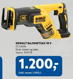 Davidsen DeWalt bajonetsav 18 v dcs367n tilbud