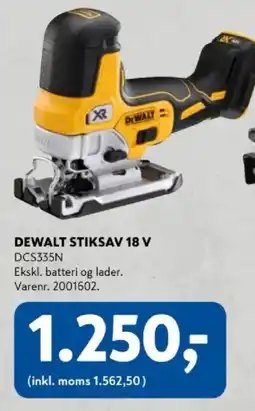 Davidsen DeWalt stiksav 18 v dcs335n tilbud
