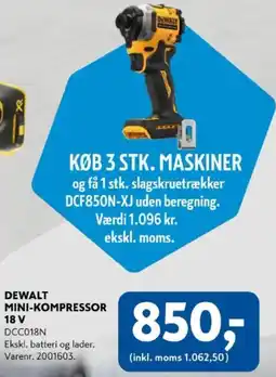 Davidsen DeWalt mini-kompressor 18 V tilbud