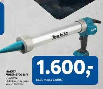 Davidsen Makita fugepistol 18 v dCG180ZX tilbud