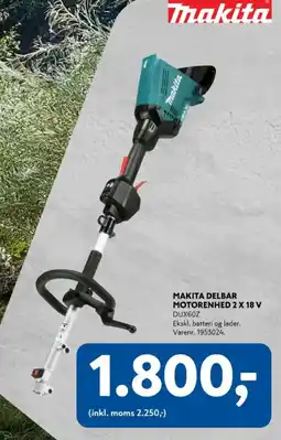 Davidsen Makita delbar motorenhed 2 x 18 v dux60z tilbud