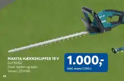 Davidsen Makita hækkeklipper 18 v duh506z tilbud
