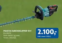 Davidsen Makita hækkeklipper 18 v duh601z tilbud