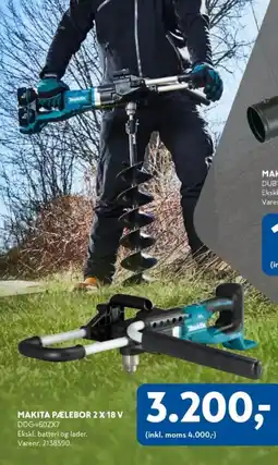 Davidsen Makita pælebor 2 x 18 v tilbud