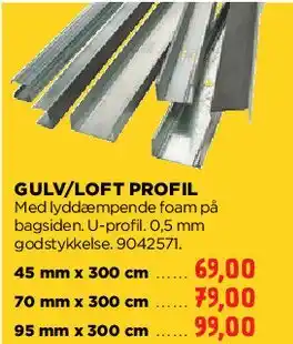 GULV/LOFT PROFIL
