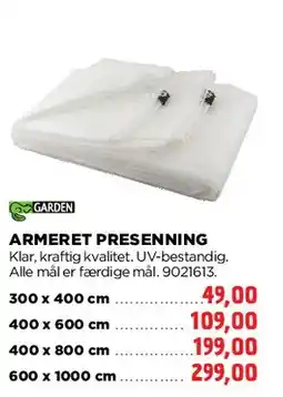 jem & fix Armeret presenning tilbud