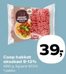 SuperBrugsen Coop hakket oksekød 8-12% tilbud