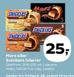 SuperBrugsen Mars eller Snickers isbar tilbud