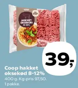 Kvickly Coop hakket oksekød 8-12% tilbud
