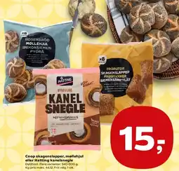 Kvickly Coop skagenslapper, møllehjul eller Hatting kanel snegle tilbud
