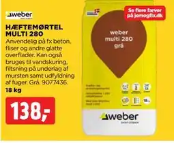 jem & fix HÆFTEMØRTEL MULTI 280 tilbud