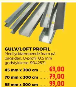 jem & fix GULV/LOFT PROFIL tilbud