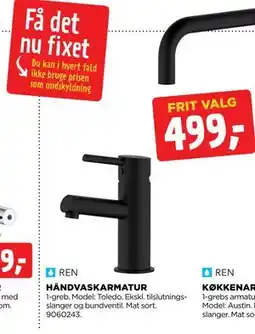 jem & fix HÅNDVASKARMATUR tilbud