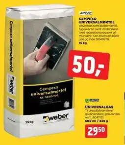 jem & fix CEMPEXO UNIVERSALMØRTEL tilbud