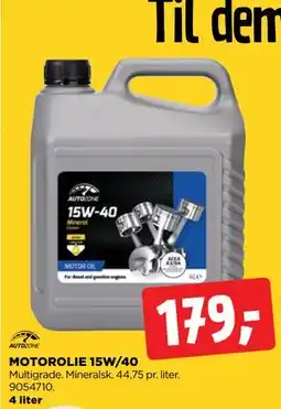 jem & fix MOTOROLIE 15W/40 tilbud