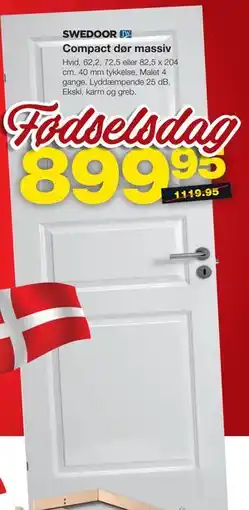Bauhaus SWEDOOR Compact dør massiv tilbud