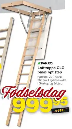 Bauhaus FAKRO Lofttrappe OLO basic optistep tilbud