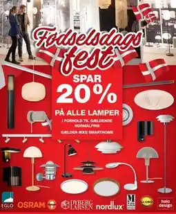 Bauhaus SPAR 20% PÅ ALLE LAMPER tilbud