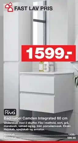 Bauhaus Badmøbel Camden Integrated 60 cm tilbud