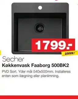Bauhaus Køkkenvask Faaborg 500BK2 tilbud