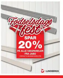 Bauhaus SPAR 20% PÅ ALLE VÆGPANELER FRA JABO tilbud