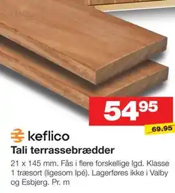 Bauhaus Tali terrassebrædder tilbud