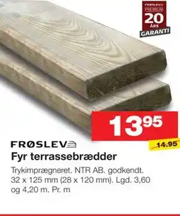 Bauhaus Fyr terrassebrædder tilbud