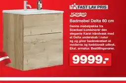 Bauhaus Badmøbel Delta 60 cm tilbud
