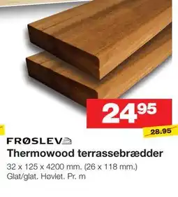 Bauhaus Thermowood terrassebrædder tilbud