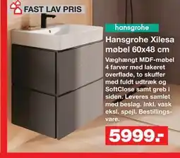 Bauhaus Hansgrohe Xilesa møbel 60x48 cm tilbud
