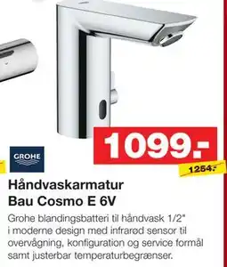 Bauhaus Håndvaskarmatur Bau Cosmo E 6V tilbud