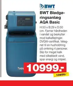 Bauhaus BWT Blødgøringsanlæg AQA Basic tilbud