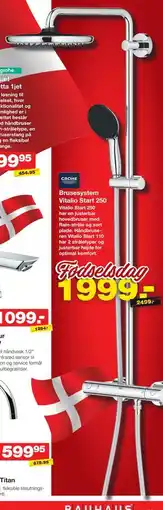 Bauhaus Brusesystem Vitalio Start 250 tilbud