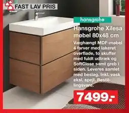Bauhaus Hansgrohe Xilesa møbel 80x48 cm tilbud