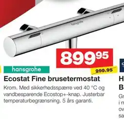 Bauhaus Ecostat Fine brusetermostat tilbud