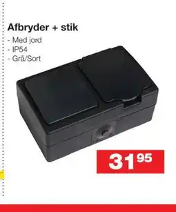 Bauhaus Afbryder + stik tilbud