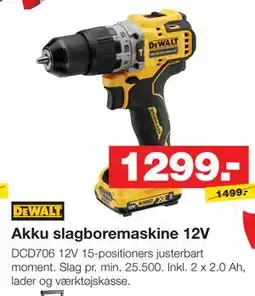 Bauhaus Akku slagboremaskine 12V tilbud