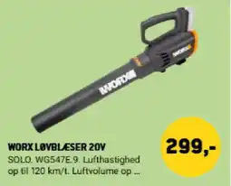 XL-BYG Worx løvblæser 20v tilbud