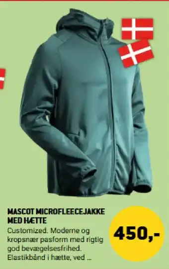 XL-BYG Mascot microfleecejakke med hætte tilbud