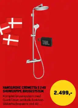 XL-BYG Hansgrohe Crometta S 240 Showerpipe Brusesystem tilbud