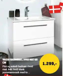 XL-BYG Vasso badmøbel hvid mat 60 cm tilbud