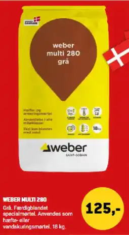 XL-BYG weber multi 280 grå tilbud