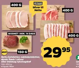 Netto Netto koteletter / nakkekoteletter / dansk flæsk i skiver tilbud