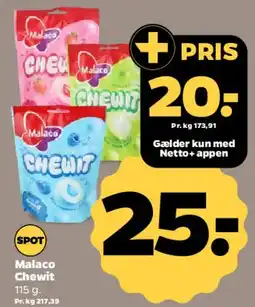 Netto Malaco Chewit tilbud