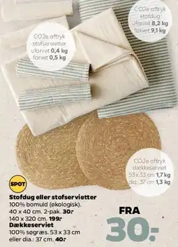 Netto Stofdug eller stofservietter tilbud