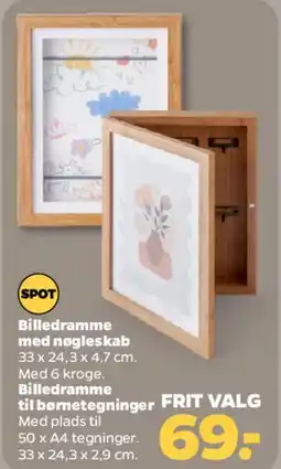 Netto Billedramme med nøgleskab tilbud