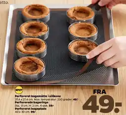 Netto Perforeret bagemåtte i silikone tilbud
