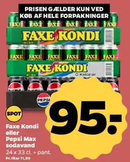 Netto Faxe Kondi eller Pepsi Max (kasse) tilbud